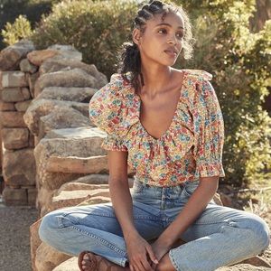 Doen Constance Top in Poppy & Daisy Floral